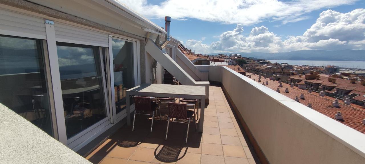 Ático con amplia terraza y espectaculares vistas Sanxenxo Exterior foto